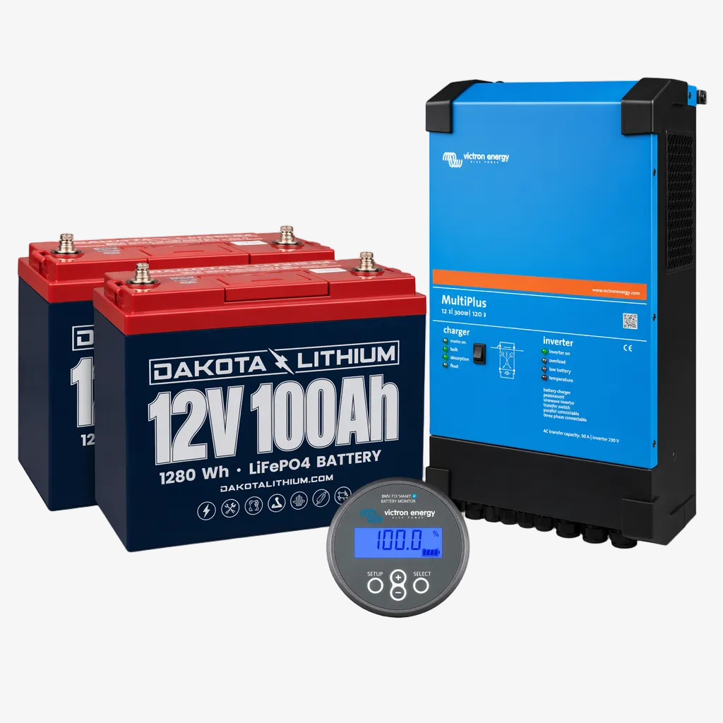 Dakota Lithium 12V 100Ah batteries with Victron inverter