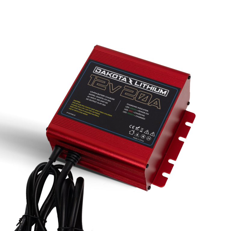 Dakota Lithium 12V 20A LiFePO4 charger front view