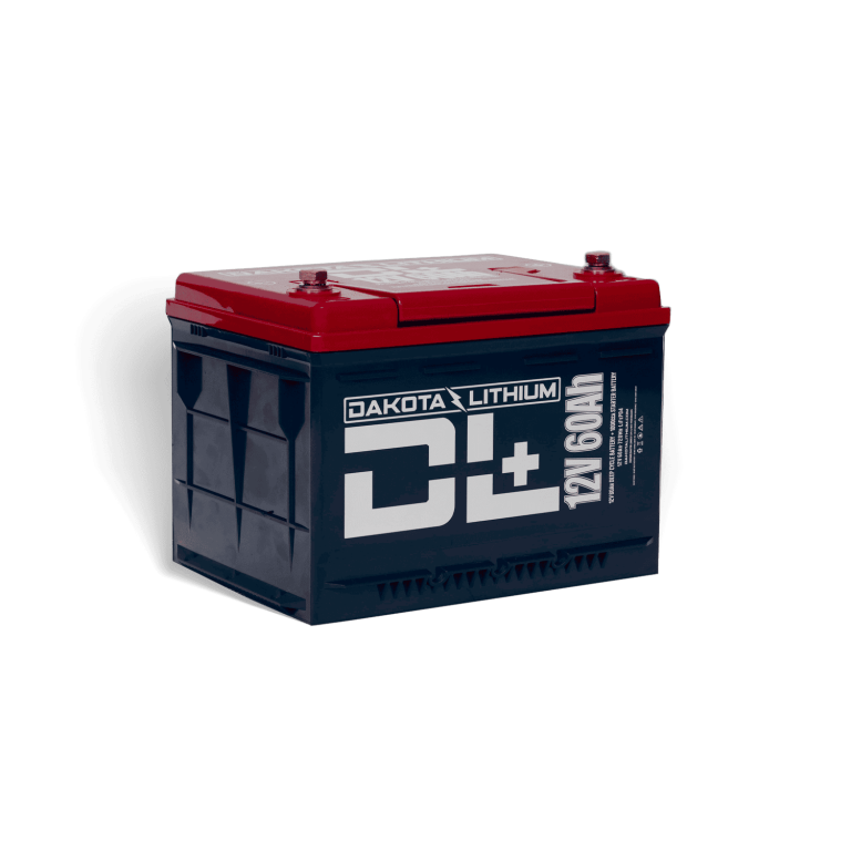 Dakota Lithium DL+ 12V 60Ah LiFePO4 battery side view