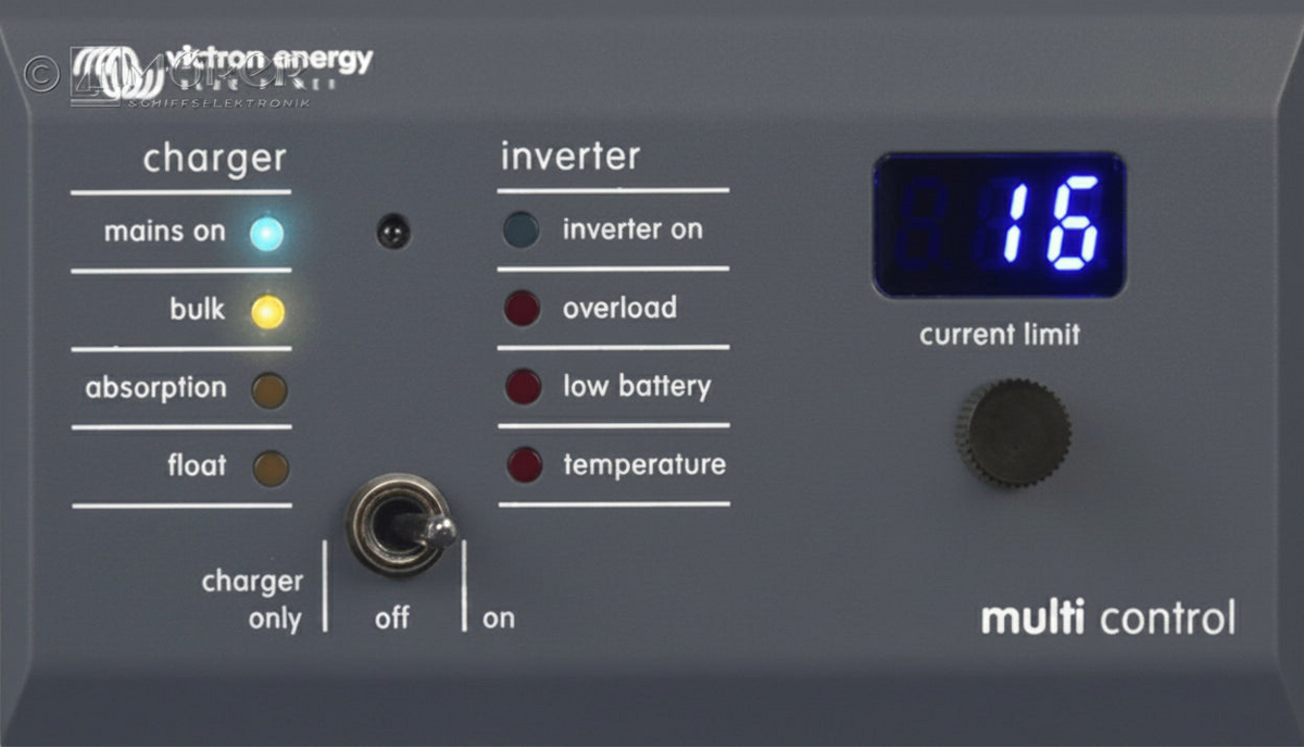 Victron control panel for 12V off-grid solar power system