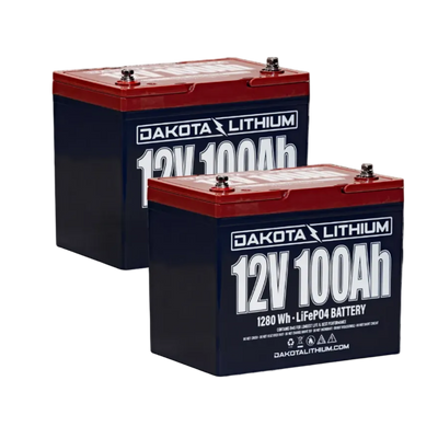 Dakota Lithium 12V 100Ah LiFePO4 batteries for solar backup system