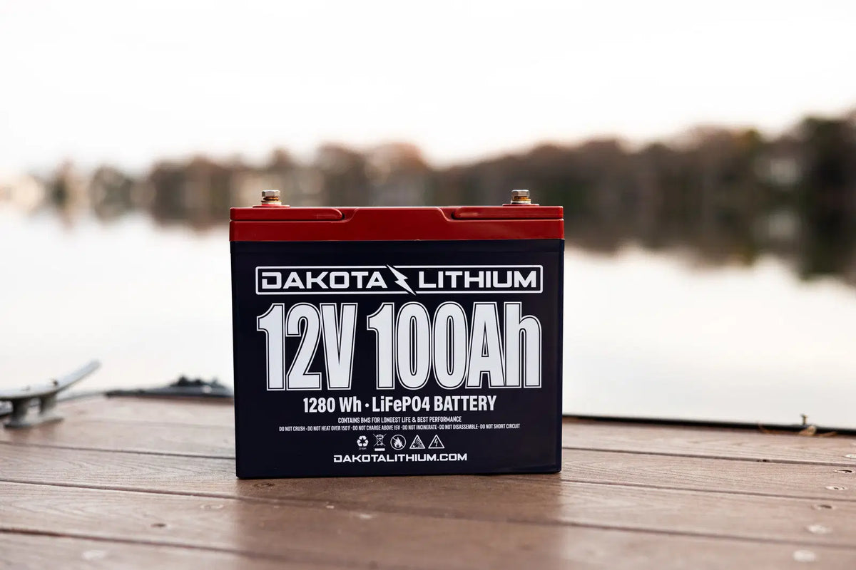 Dakota Lithium 12V 100Ah LiFePO4 battery outdoor use