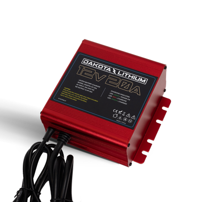 Dakota Lithium 12V 20A LiFePO4 charger front view
