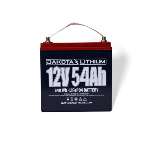 Dakota Lithium 12V 54Ah LiFePO4 battery front view