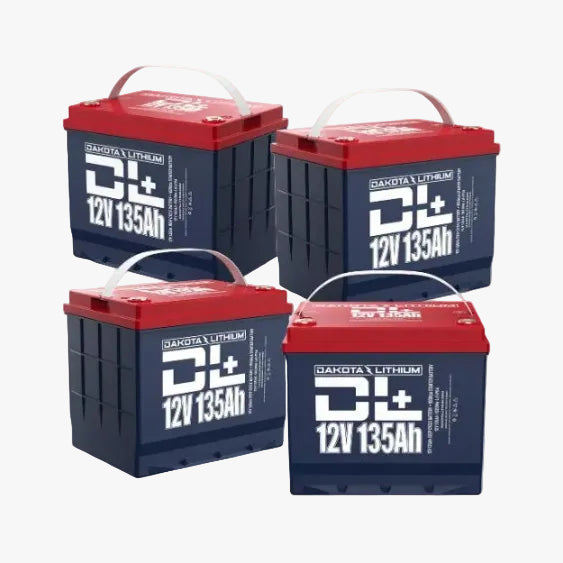 Dakota Lithium DL+ 48V 135Ah golf cart battery system with four batteries