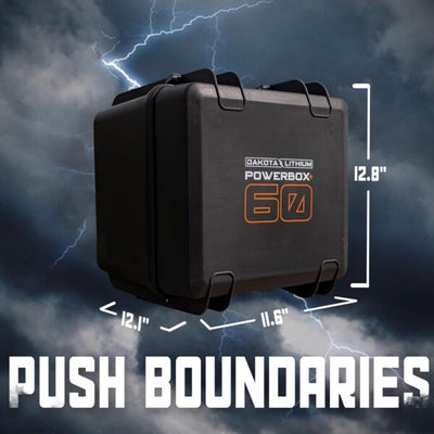 Dakota Lithium PowerBox60 waterproof power station for outdoor use