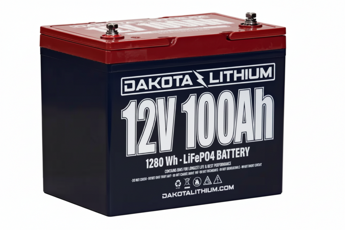 Dakota Lithium 12V 100Ah LiFePO4 battery for off-grid solar system