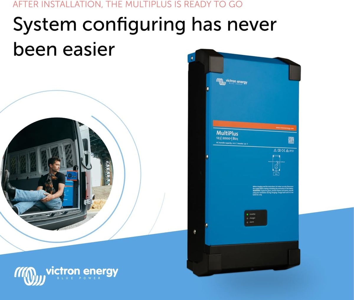Victron MultiPlus inverter for Dakota Lithium off-grid solar system