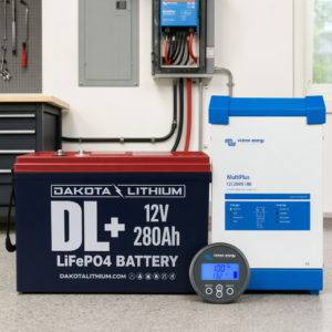 RV Bundle DL+12V280Ah Dual Purpose Engine Starting/Deep Cycle with Victron Battery Monitor BMV712